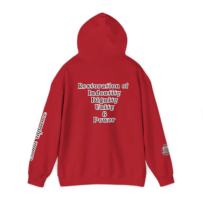 Black America Royalty Pullover Hoodie, Inspirational Streetwear Global Influence Graphic Hoodie, Unisex Hooded Sweatshirt