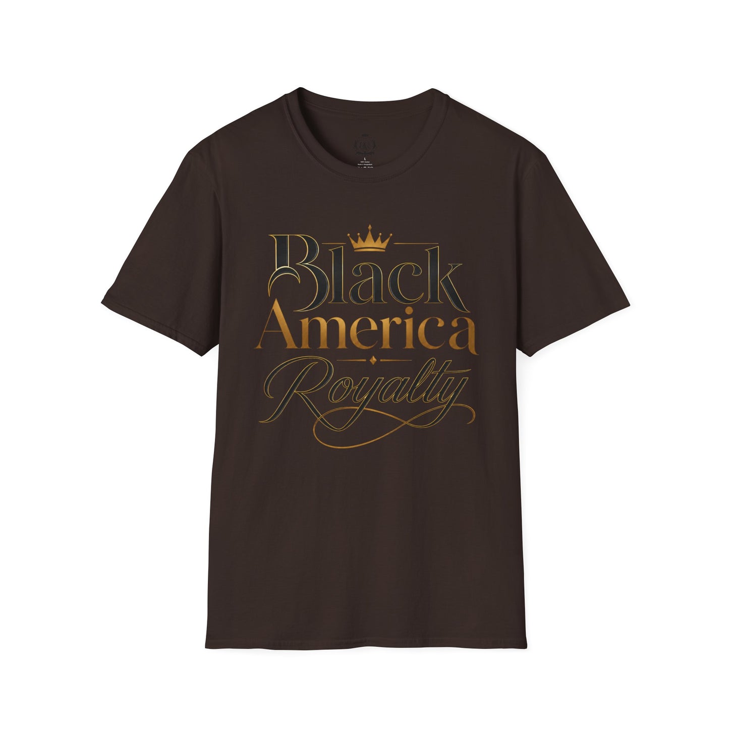 Black America Royalty Shirt, African American Pride Tee, Luxury Graphic T-Shirt, Melanin Culture Shirt, Unisex Softstyle Tee