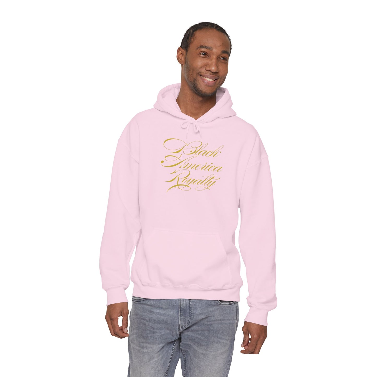 BAR Signature Pullover Hoodie - Gold Print – Premium Black Cultural Wear