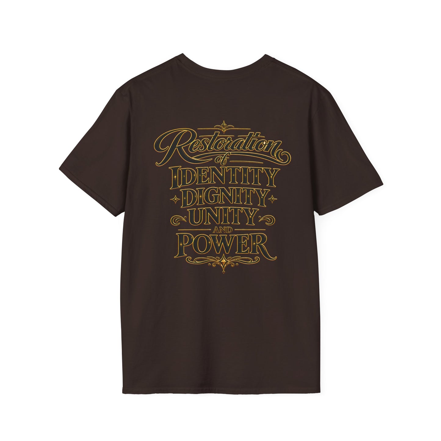 Black America Royalty Shirt, African American Pride Tee, Luxury Graphic T-Shirt, Melanin Culture Shirt, Unisex Softstyle Tee