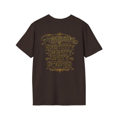 Black America Royalty Shirt, African American Pride Tee, Luxury Graphic T-Shirt, Melanin Culture Shirt, Unisex Softstyle Tee
