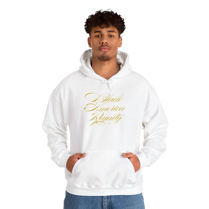 BAR Signature Pullover Hoodie - Gold Print – Premium Black Cultural Wear