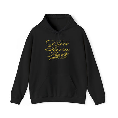 BAR Signature Pullover Hoodie - Gold Print – Premium Black Cultural Wear