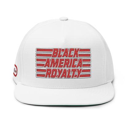 Black America Royalty Snapback Hat for Men Women, Embroidered Streetwear Cap, Adjustable 5-Panel Cotton Twill Hat