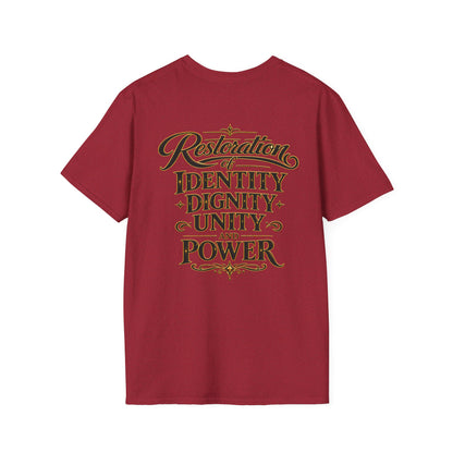 Black America Royalty Shirt, African American Pride Tee, Luxury Graphic T-Shirt, Melanin Culture Shirt, Unisex Softstyle Tee