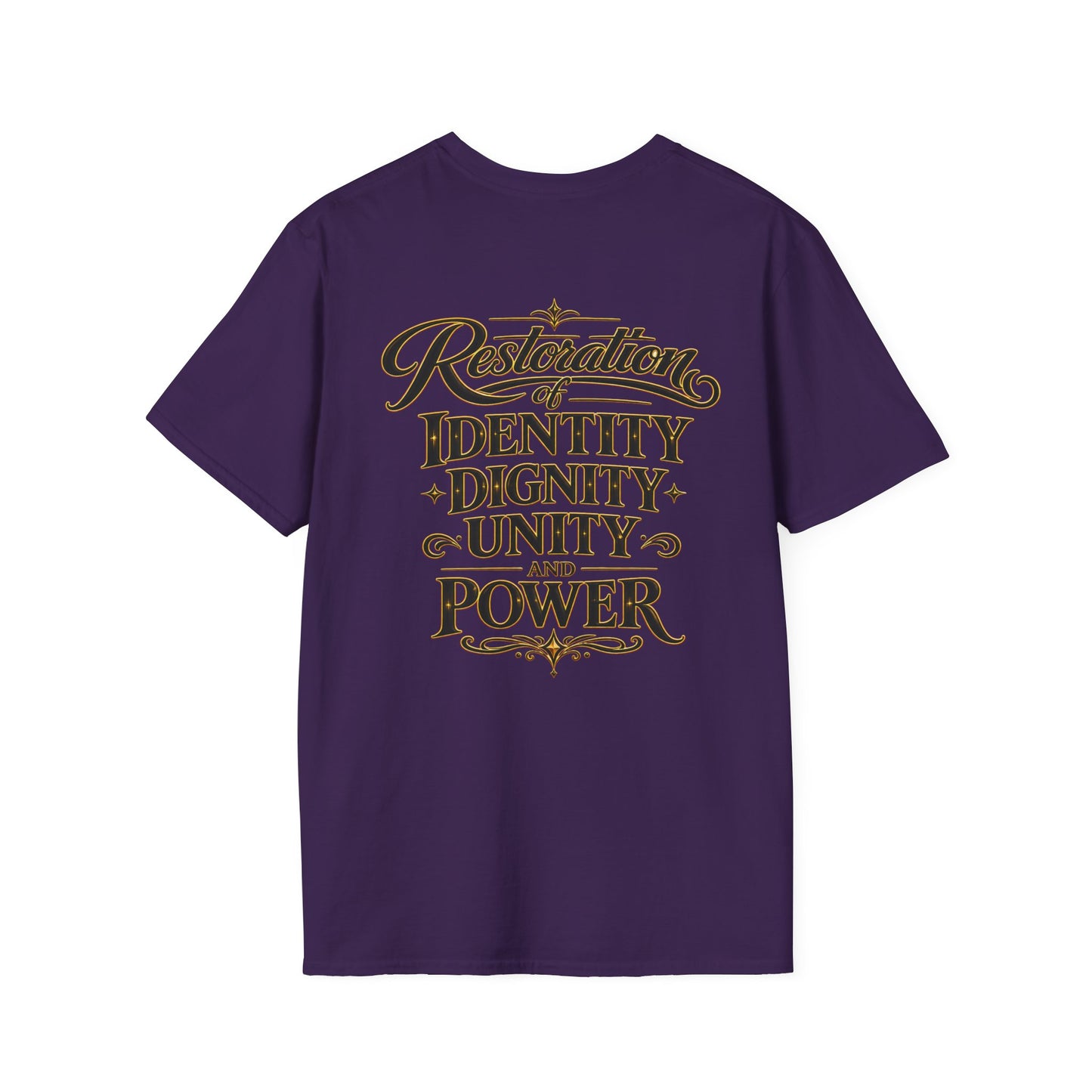 Black America Royalty Shirt, African American Pride Tee, Luxury Graphic T-Shirt, Melanin Culture Shirt, Unisex Softstyle Tee