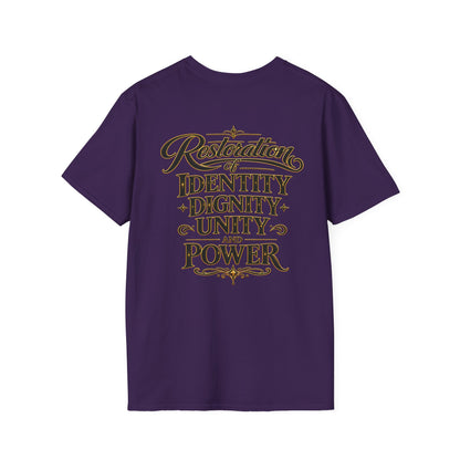 Black America Royalty Shirt, African American Pride Tee, Luxury Graphic T-Shirt, Melanin Culture Shirt, Unisex Softstyle Tee