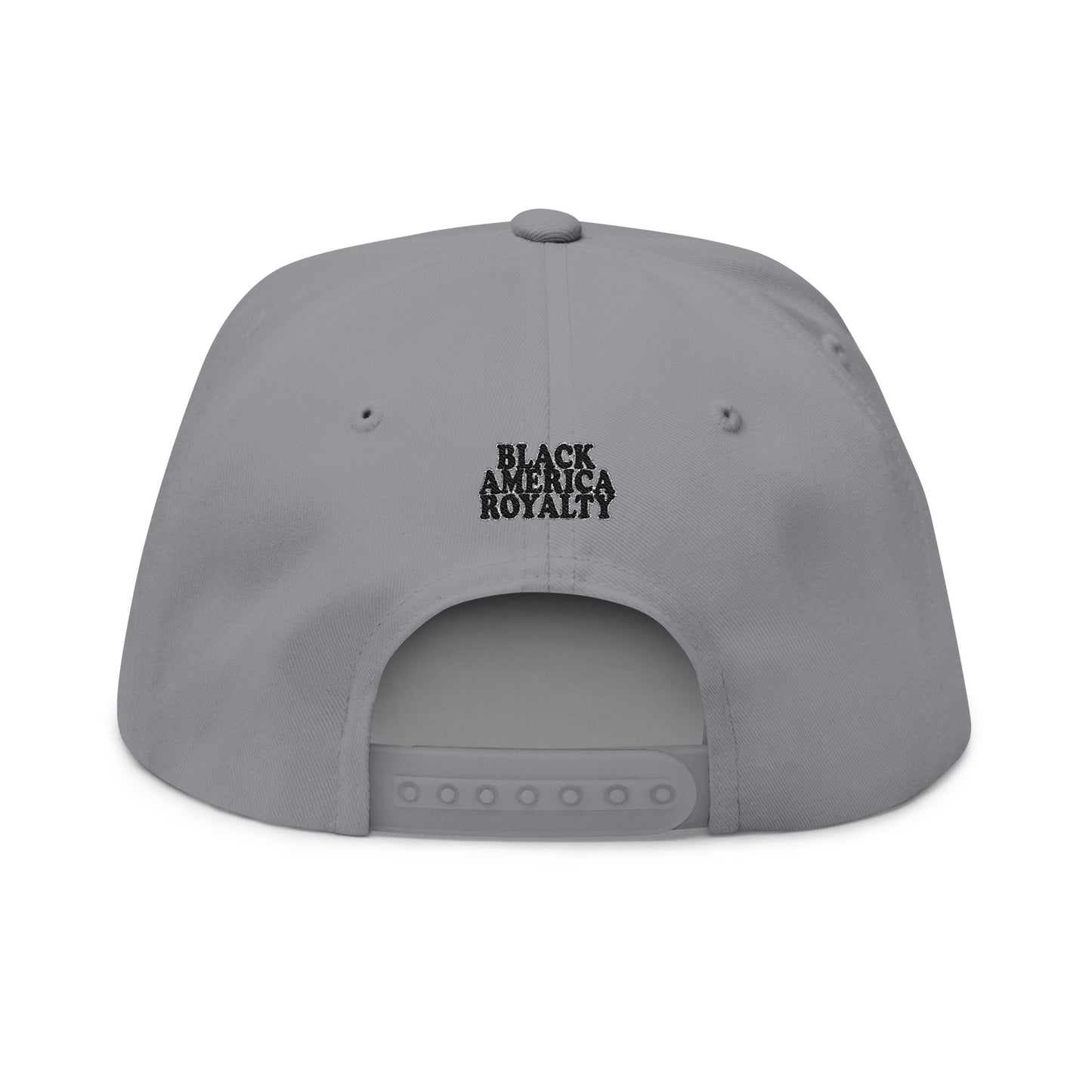 Monogram Crest Flat Bill Cap | Embroidered Logo Snapback