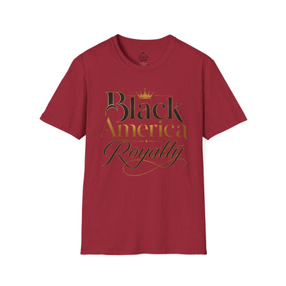 Black America Royalty Shirt, African American Pride Tee, Luxury Graphic T-Shirt, Melanin Culture Shirt, Unisex Softstyle Tee