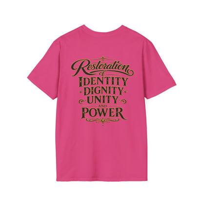 Black America Royalty Shirt, African American Pride Tee, Luxury Graphic T-Shirt, Melanin Culture Shirt, Unisex Softstyle Tee