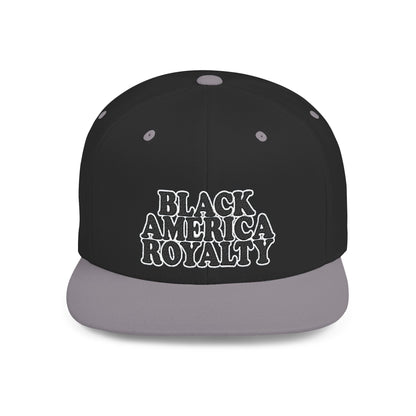 Snapback Hat — "Black America Royalty" Flat Bill Cap