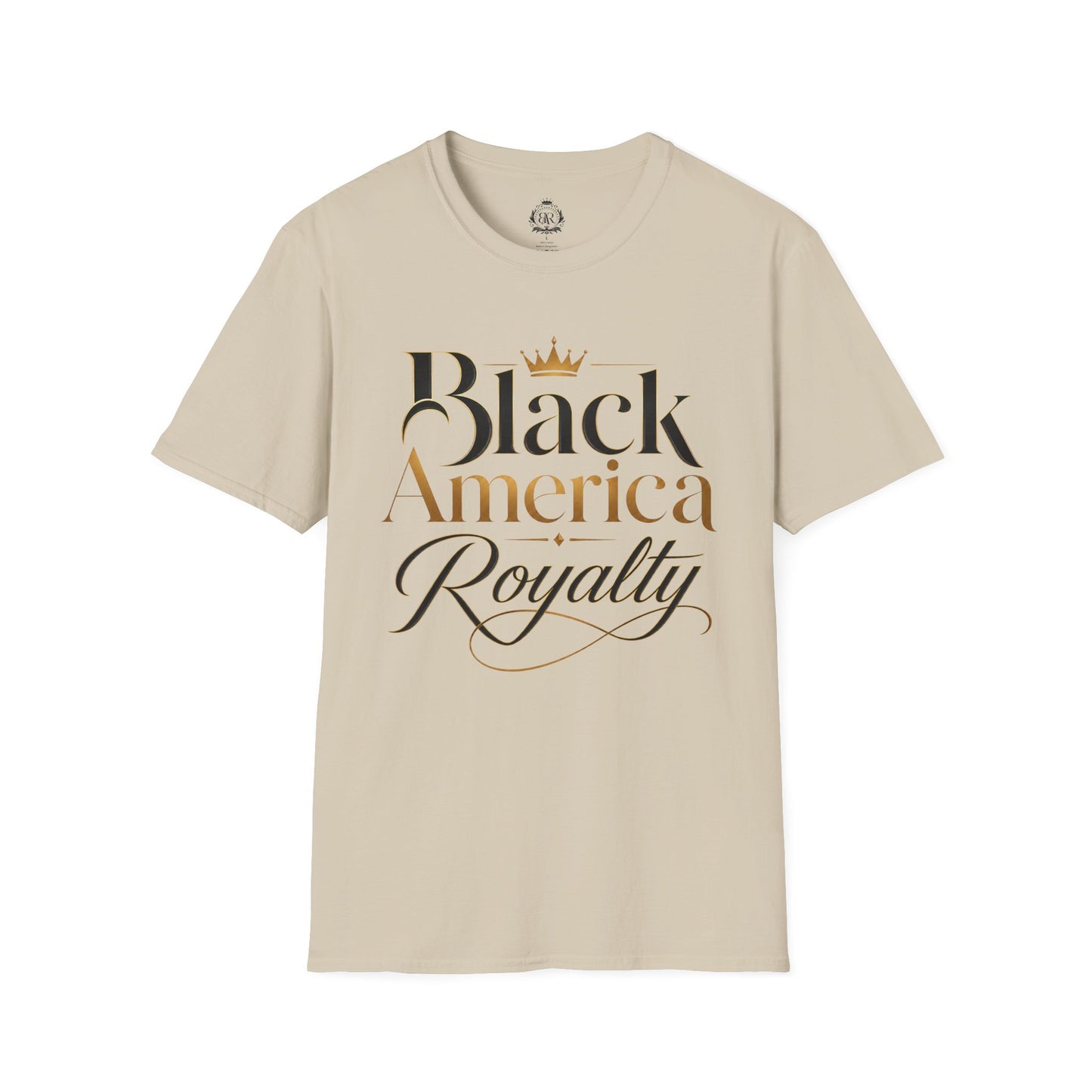 Black America Royalty Shirt, African American Pride Tee, Luxury Graphic T-Shirt, Melanin Culture Shirt, Unisex Softstyle Tee
