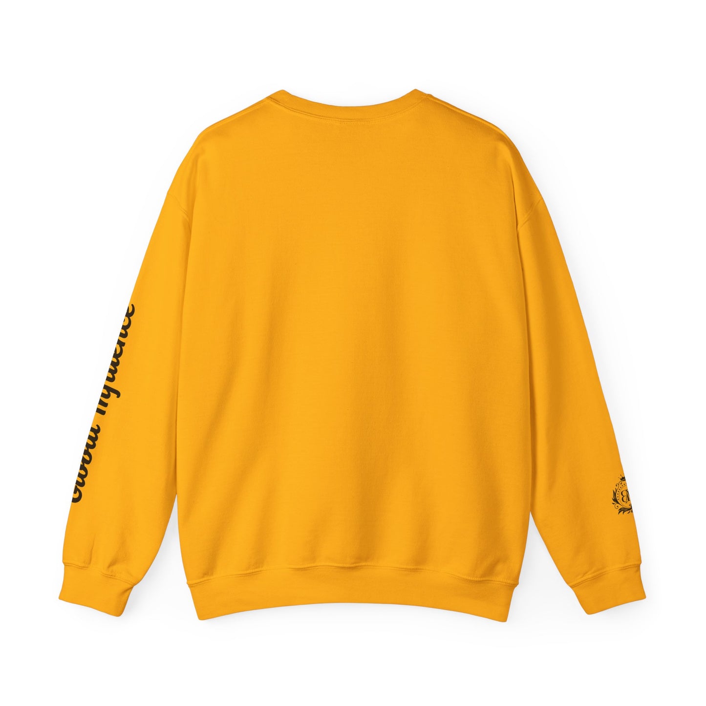 Black America Royalty Crewneck Sweatshirt | Crown Graphic with Sleeve Text