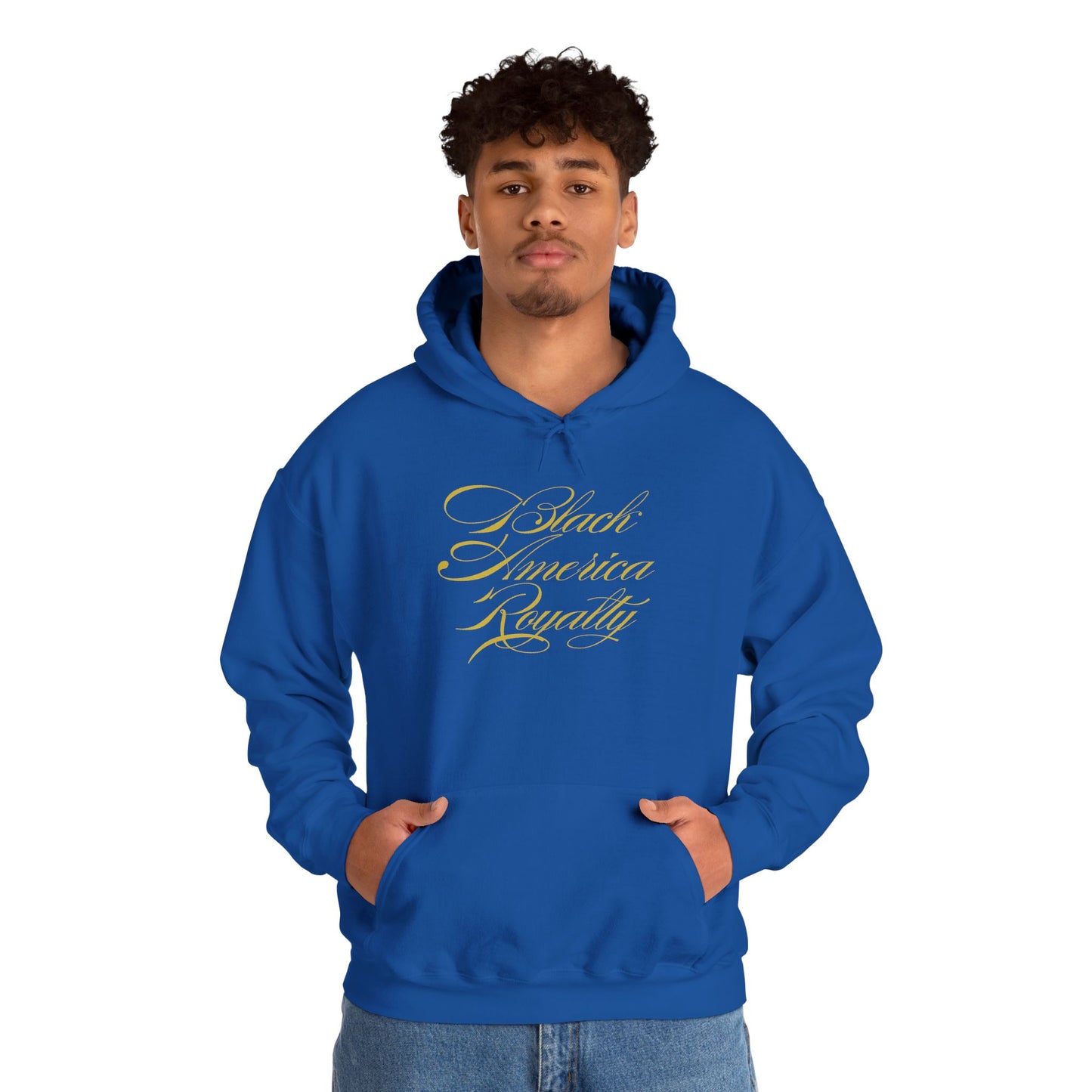 BAR Signature Pullover Hoodie - Gold Print – Premium Black Cultural Wear