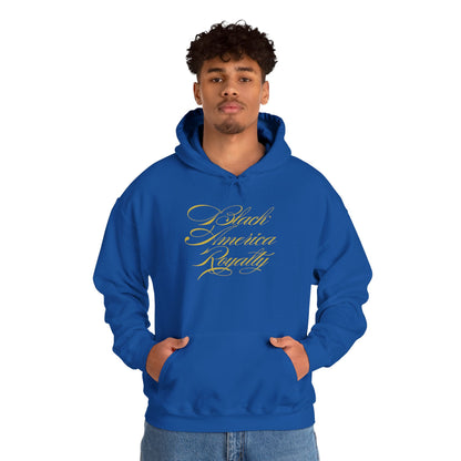 BAR Signature Pullover Hoodie - Gold Print – Premium Black Cultural Wear