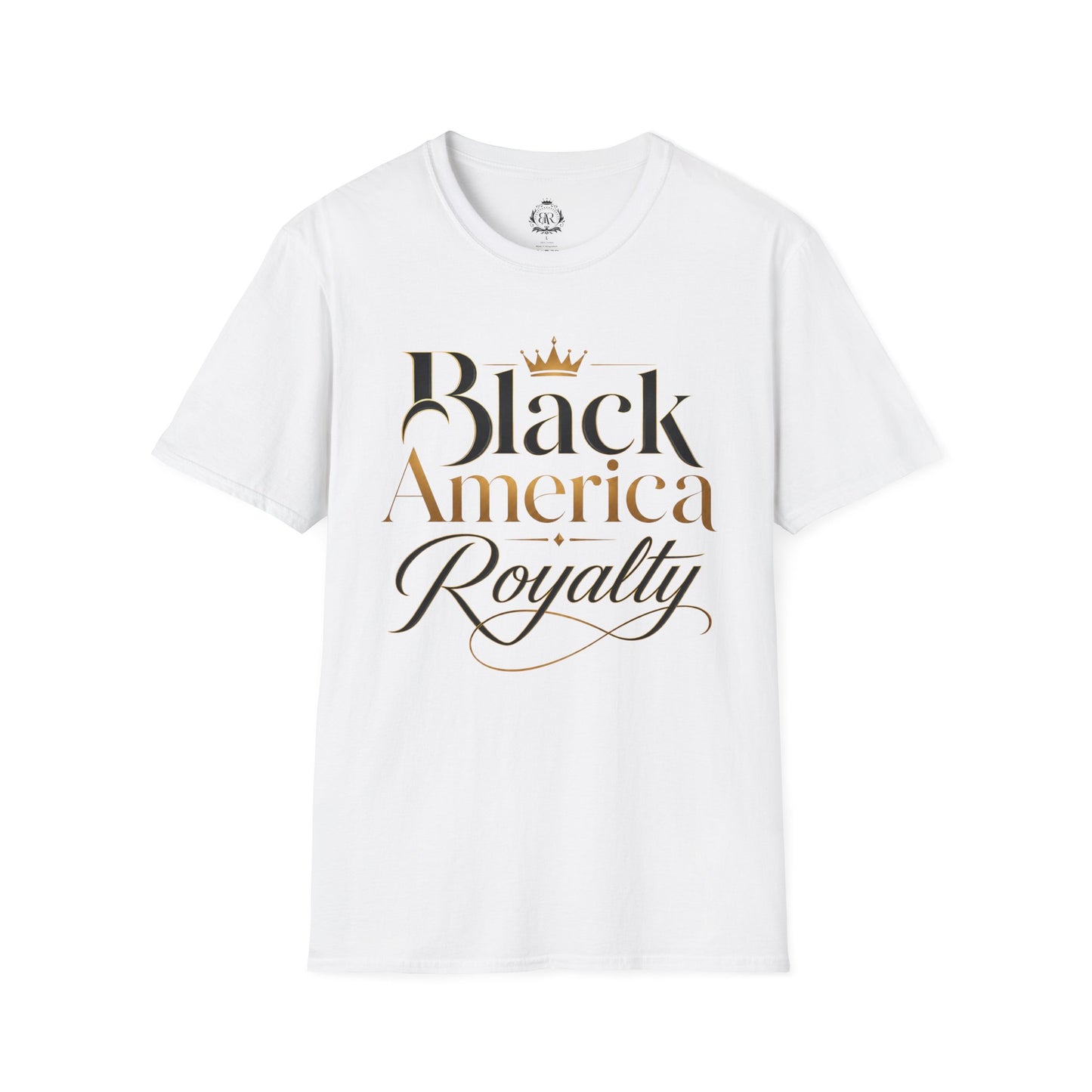 Black America Royalty Shirt, African American Pride Tee, Luxury Graphic T-Shirt, Melanin Culture Shirt, Unisex Softstyle Tee