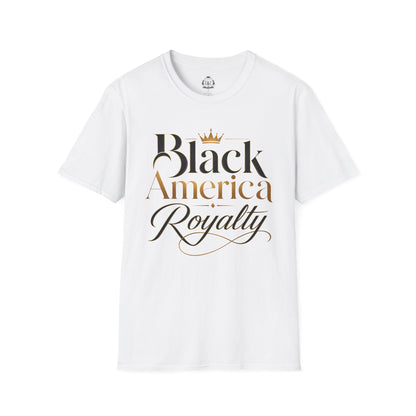 Black America Royalty Shirt, African American Pride Tee, Luxury Graphic T-Shirt, Melanin Culture Shirt, Unisex Softstyle Tee
