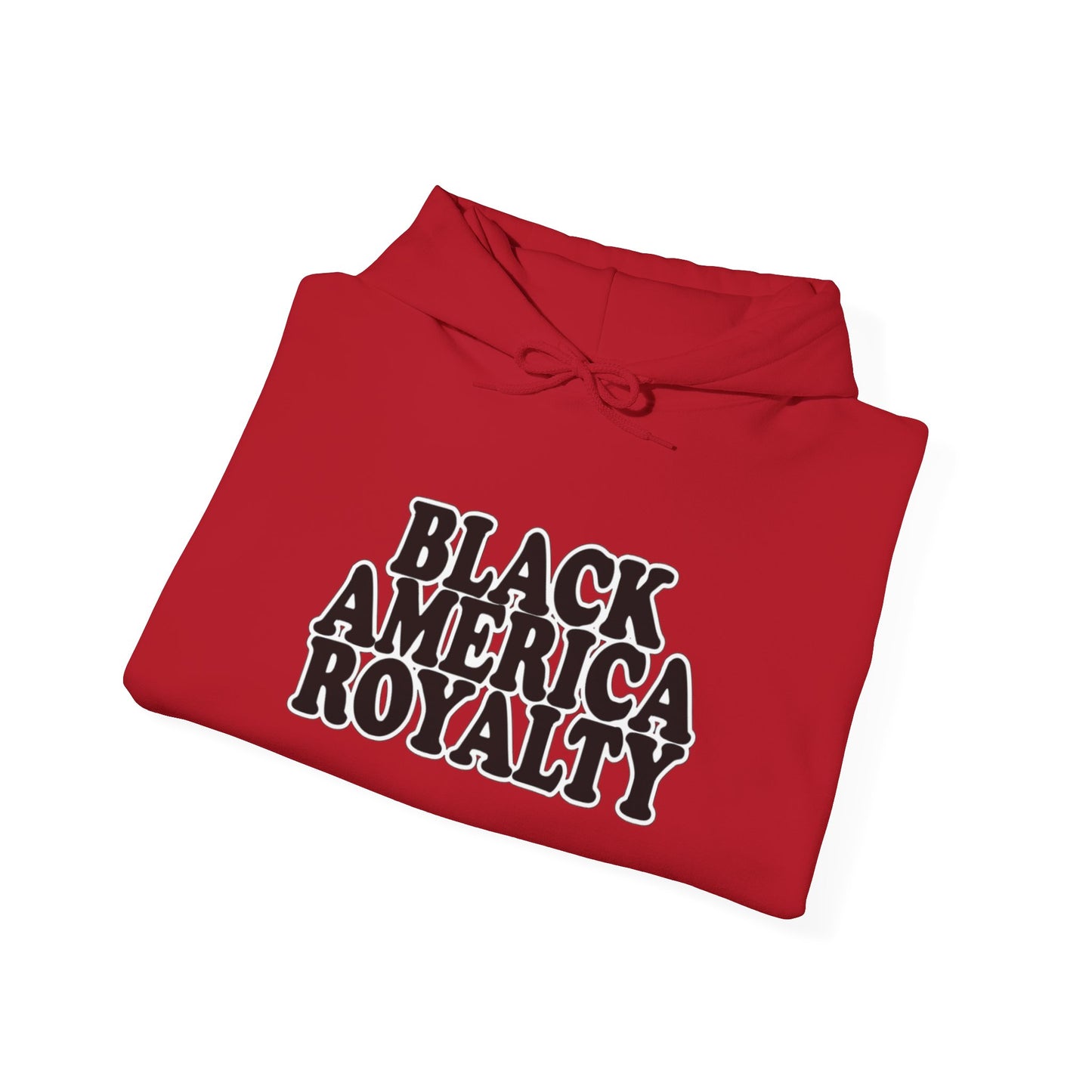 Black America Royalty Pullover Hoodie, Inspirational Streetwear Global Influence Graphic Hoodie, Unisex Hooded Sweatshirt