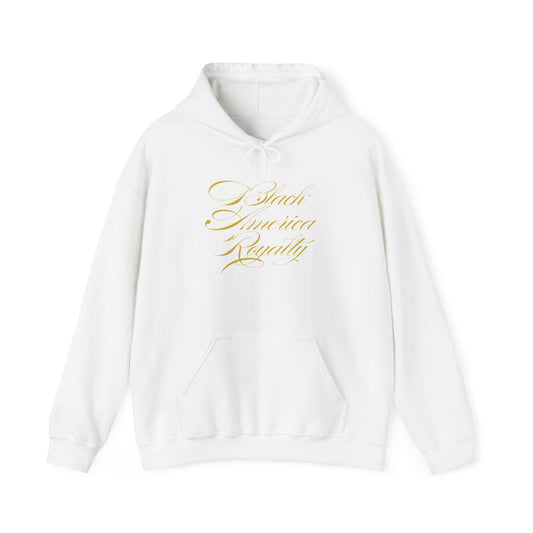 BAR Signature Pullover Hoodie - Gold Print – Premium Black Cultural Wear