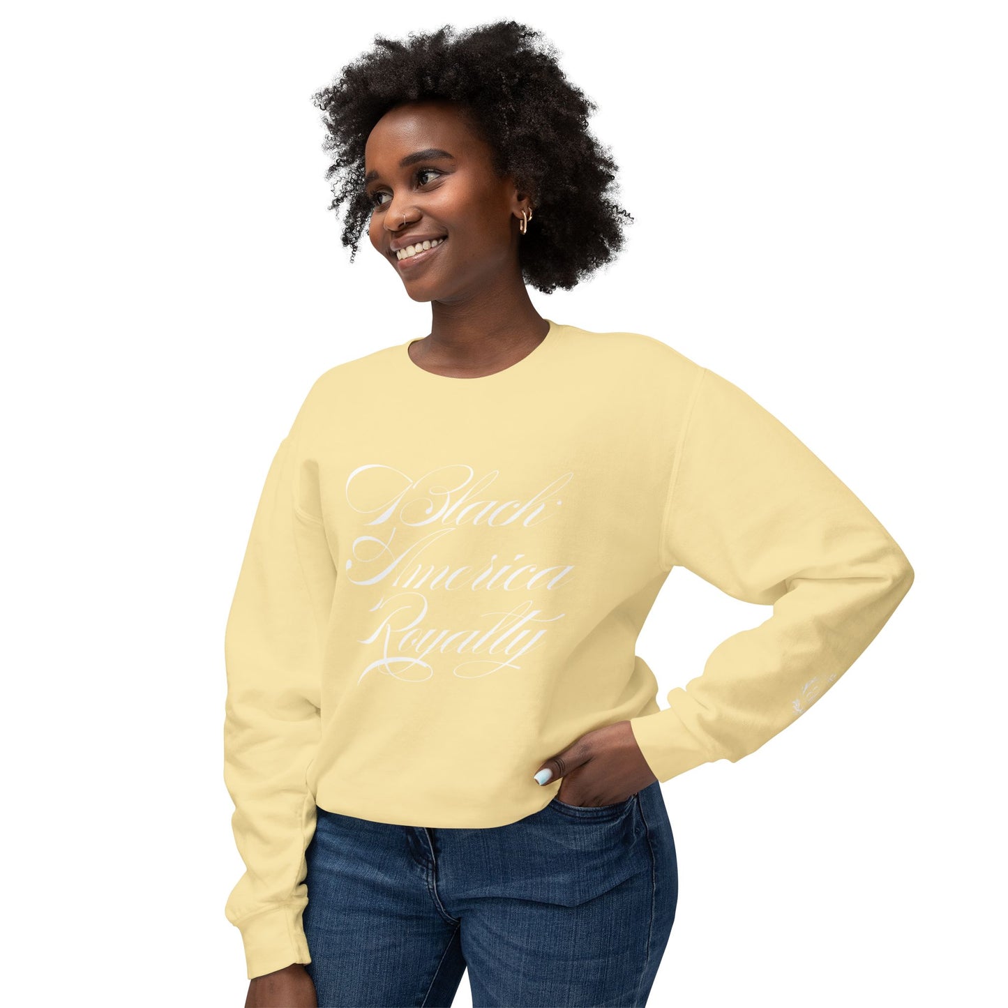 Black America Royalty Crewneck Sweatshirt – Premium Fitted Cultural Streetwear