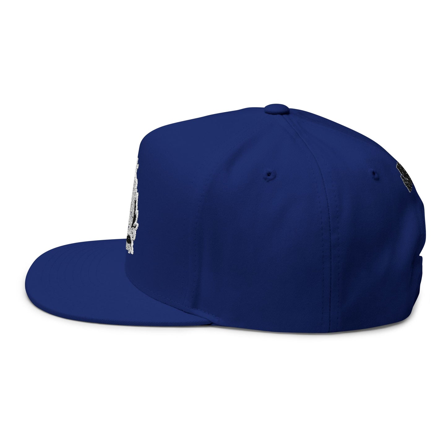 Monogram Crest Flat Bill Cap | Embroidered Logo Snapback