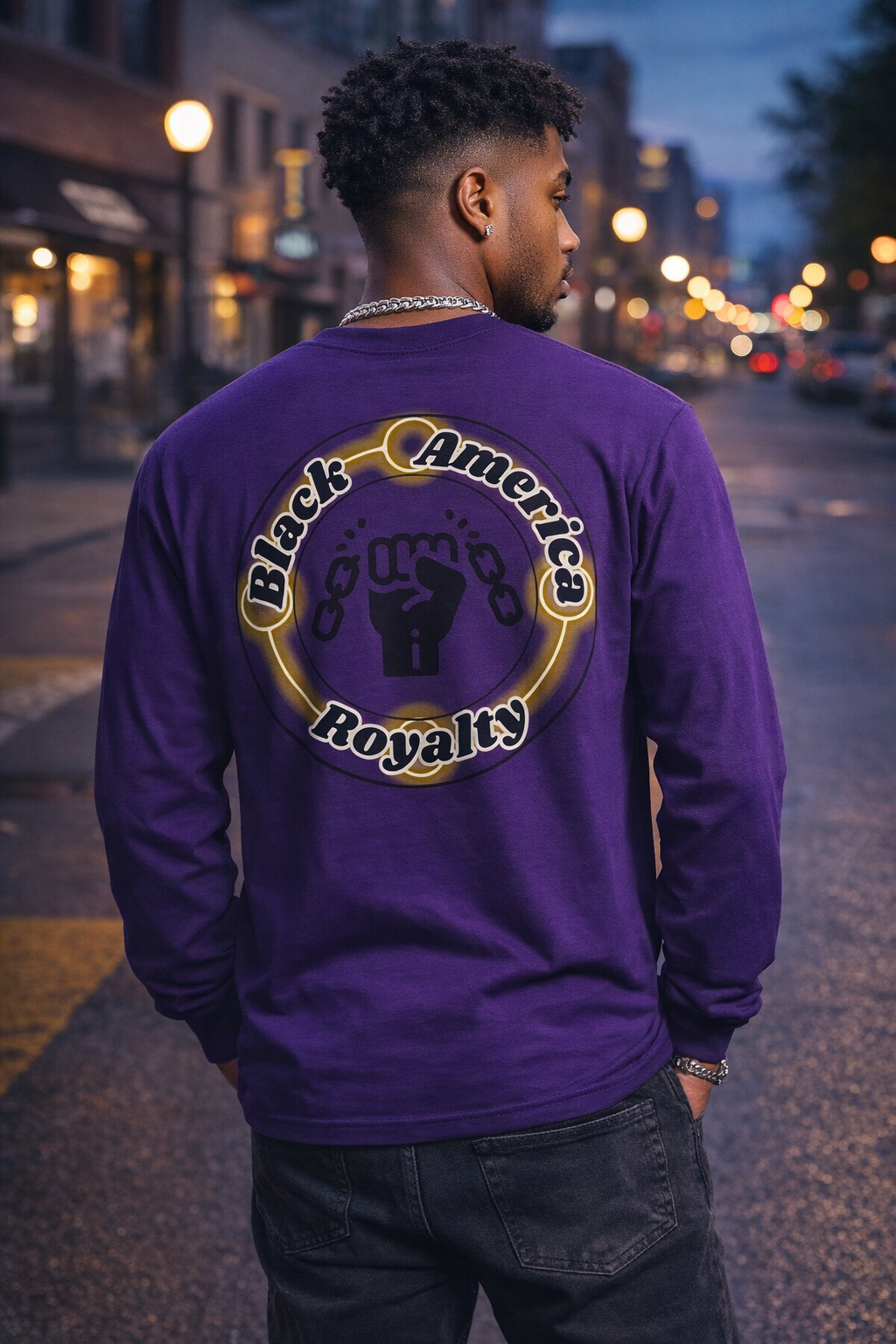 Black America Royalty Long Sleeve T-Shirt – Broken Chains Legacy Design