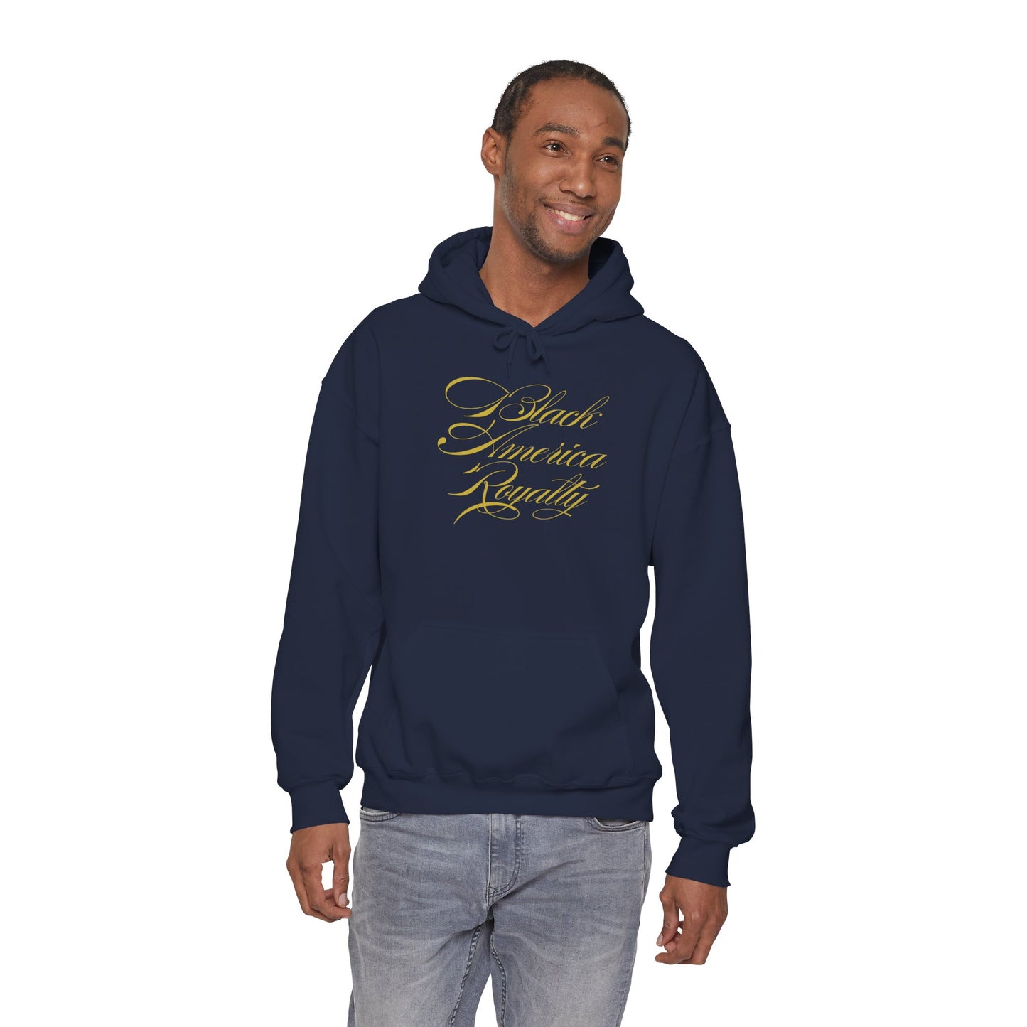BAR Signature Pullover Hoodie - Gold Print – Premium Black Cultural Wear