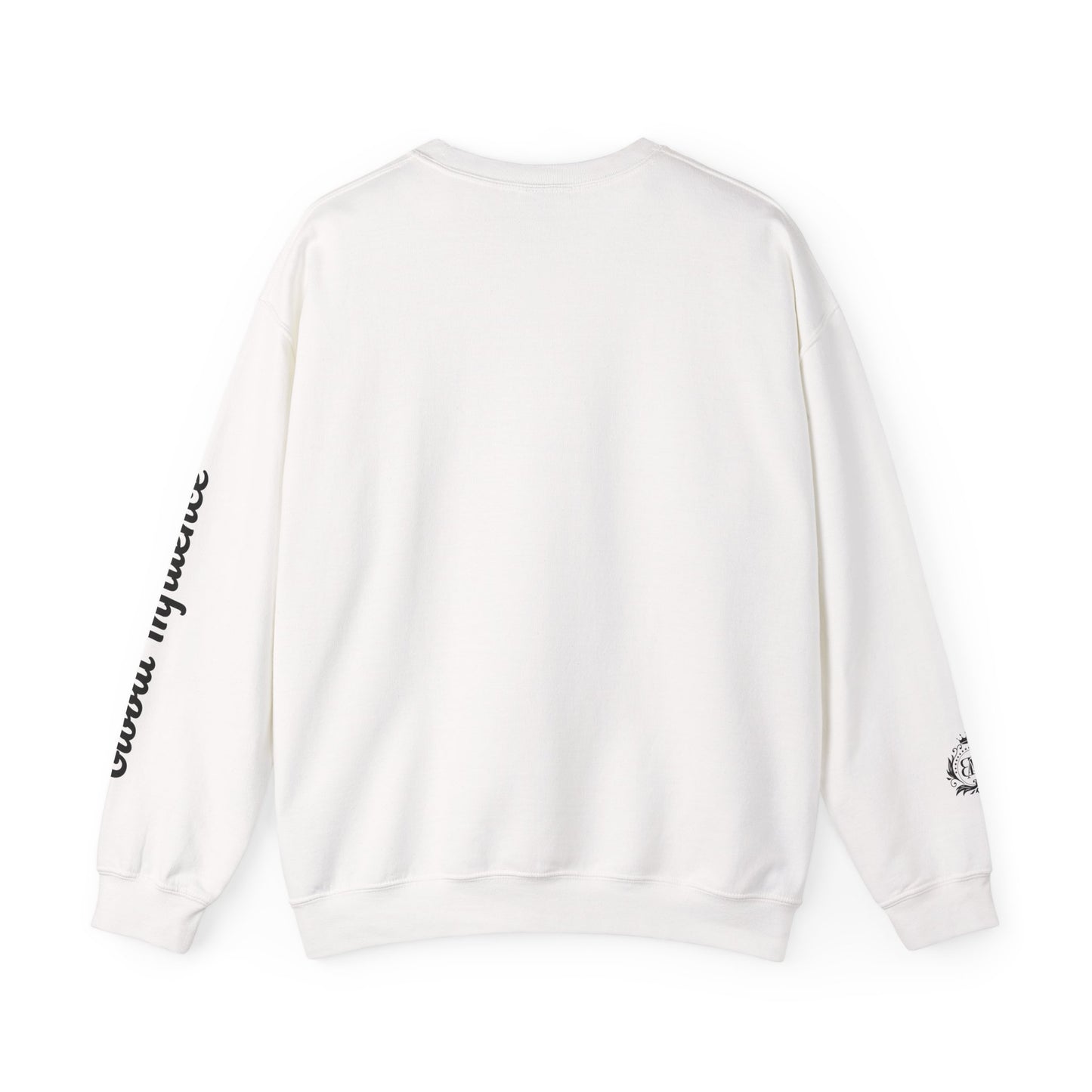 Black America Royalty Crewneck Sweatshirt | Crown Graphic with Sleeve Text