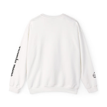 Black America Royalty Crewneck Sweatshirt | Crown Graphic with Sleeve Text