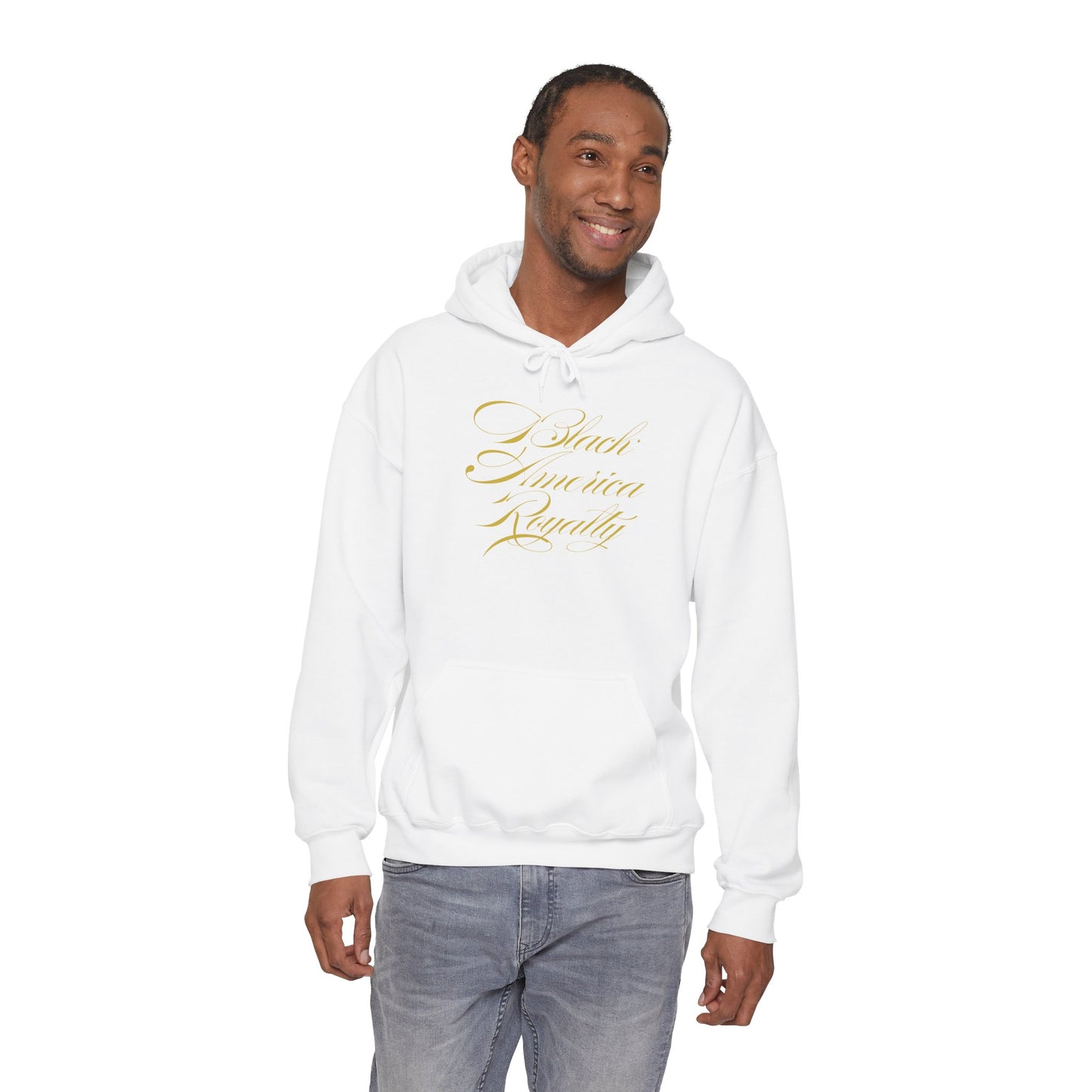 BAR Signature Pullover Hoodie - Gold Print – Premium Black Cultural Wear