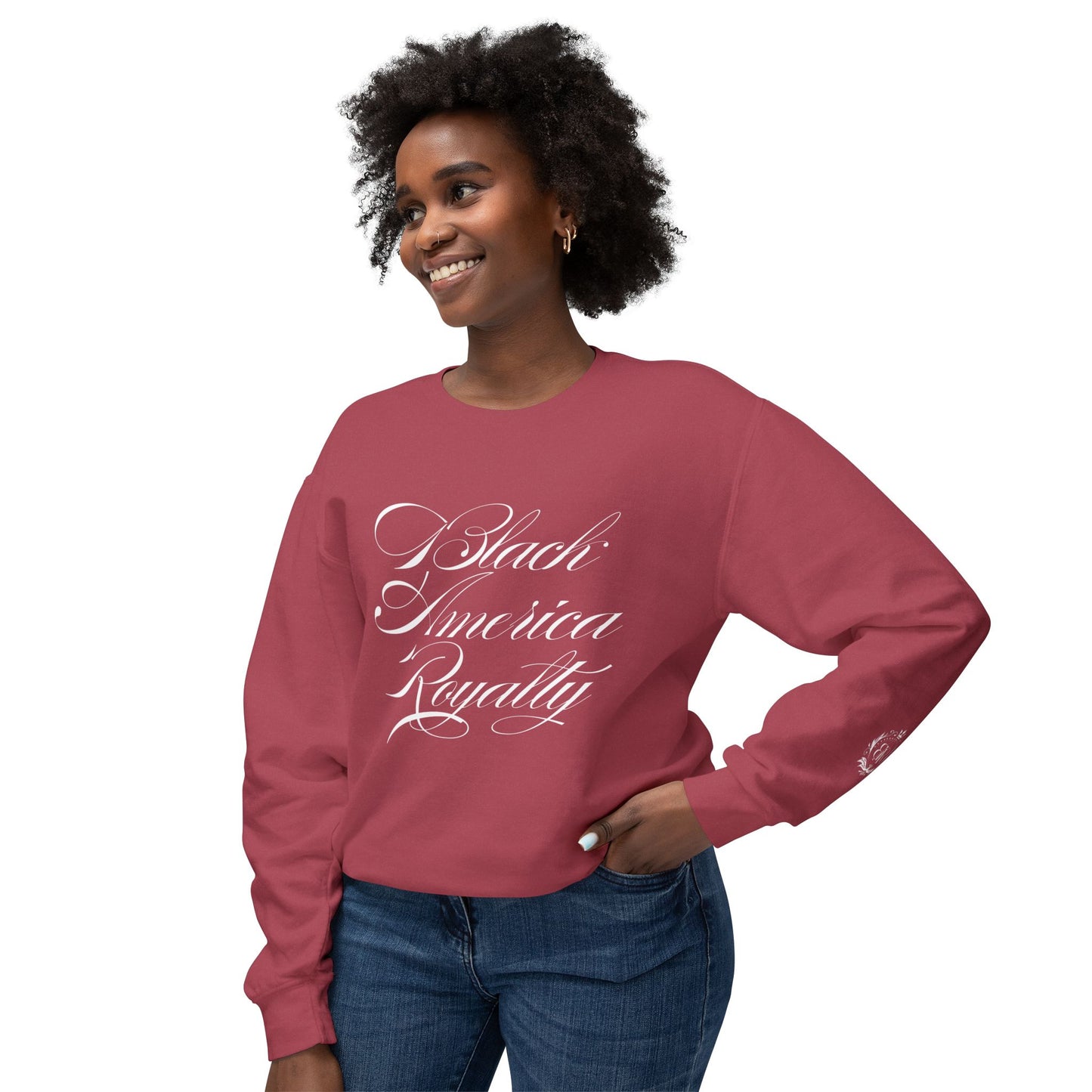 Black America Royalty Crewneck Sweatshirt – Premium Fitted Cultural Streetwear