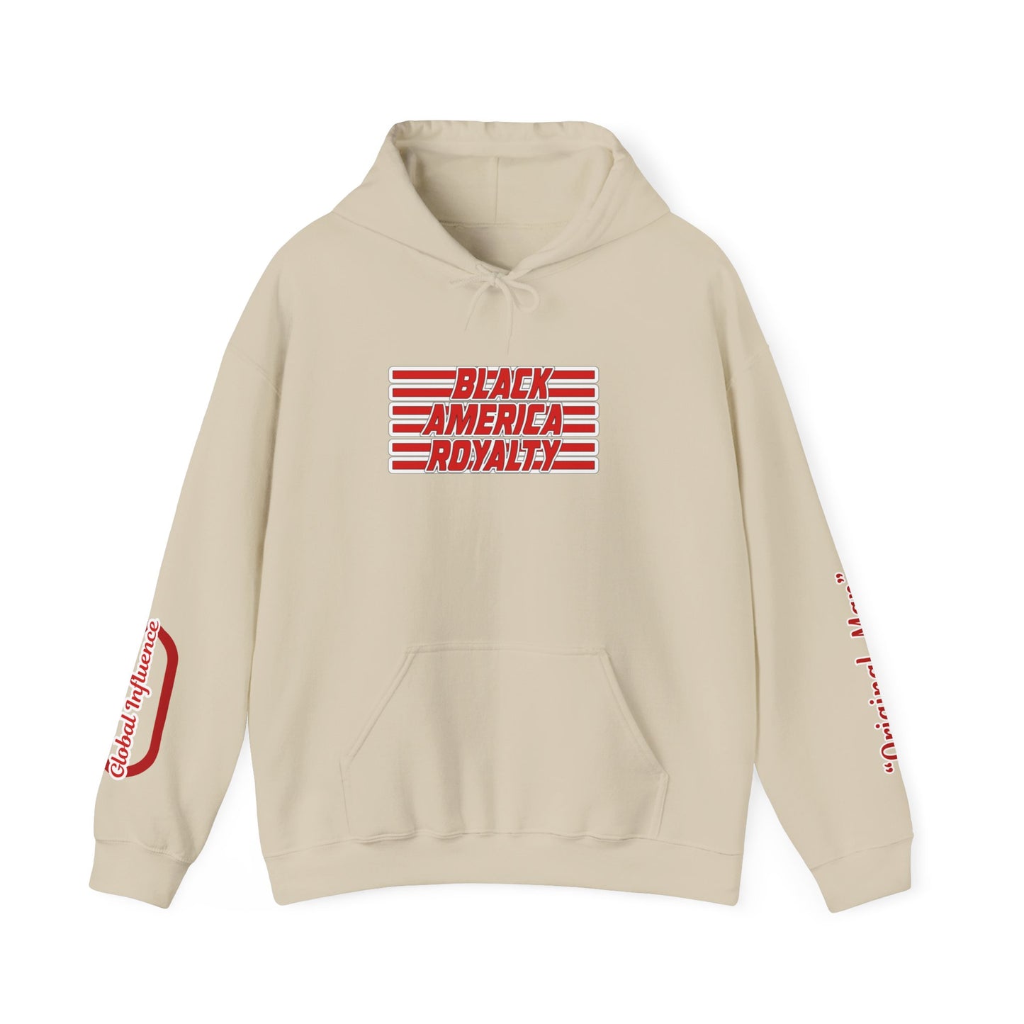 Black America Cultural Streetwear Hoodie for Men Women, Afrocentric Pullover Sweatshirt, Front, Back & Sleeve Designer Prints