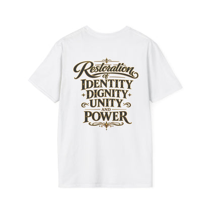 Black America Royalty Shirt, African American Pride Tee, Luxury Graphic T-Shirt, Melanin Culture Shirt, Unisex Softstyle Tee