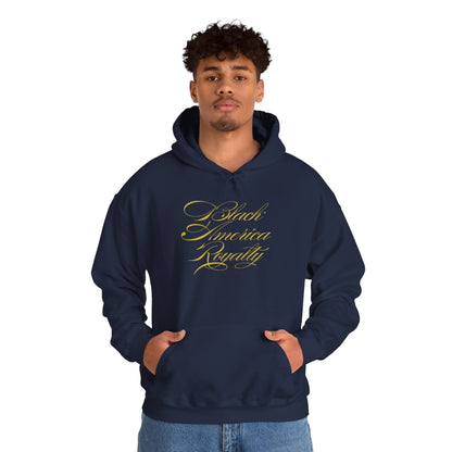 BAR Signature Pullover Hoodie - Gold Print – Premium Black Cultural Wear