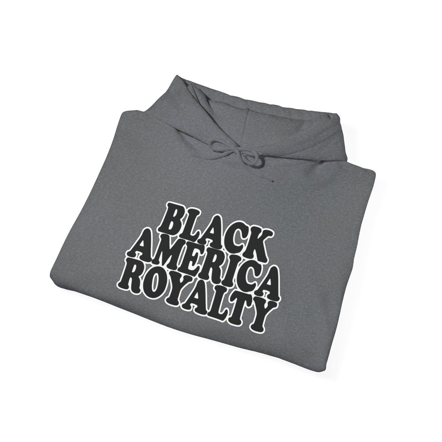 Black America Royalty Pullover Hoodie, Inspirational Streetwear Global Influence Graphic Hoodie, Unisex Hooded Sweatshirt