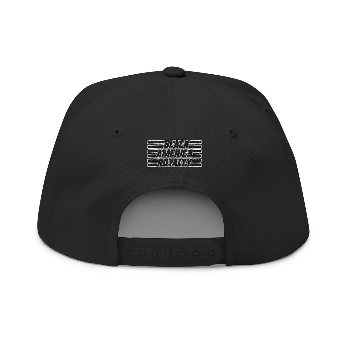 Black America Royalty Snapback Hat for Men Women Embroidered Streetwear Cap, Adjustable High-Profile 5-Panel Cotton Twill Hat