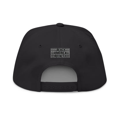 Black America Royalty Snapback Hat for Men Women Embroidered Streetwear Cap, Adjustable High-Profile 5-Panel Cotton Twill Hat