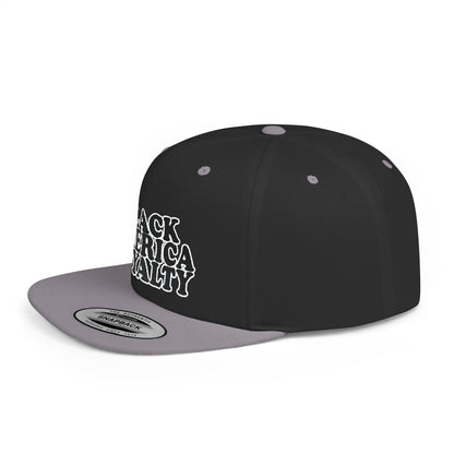 Snapback Hat — "Black America Royalty" Flat Bill Cap