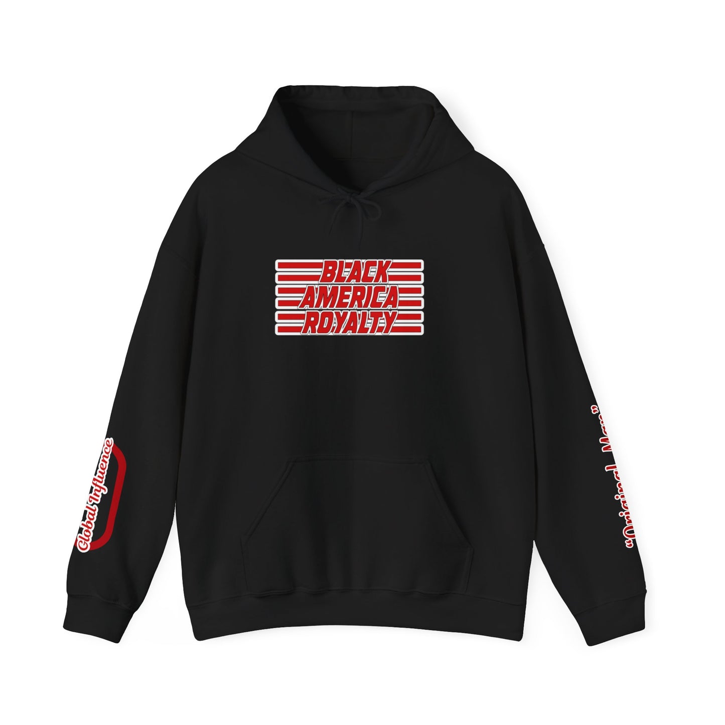 Black America Cultural Streetwear Hoodie for Men Women, Afrocentric Pullover Sweatshirt, Front, Back & Sleeve Designer Prints