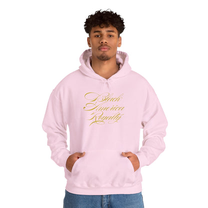 BAR Signature Pullover Hoodie - Gold Print – Premium Black Cultural Wear