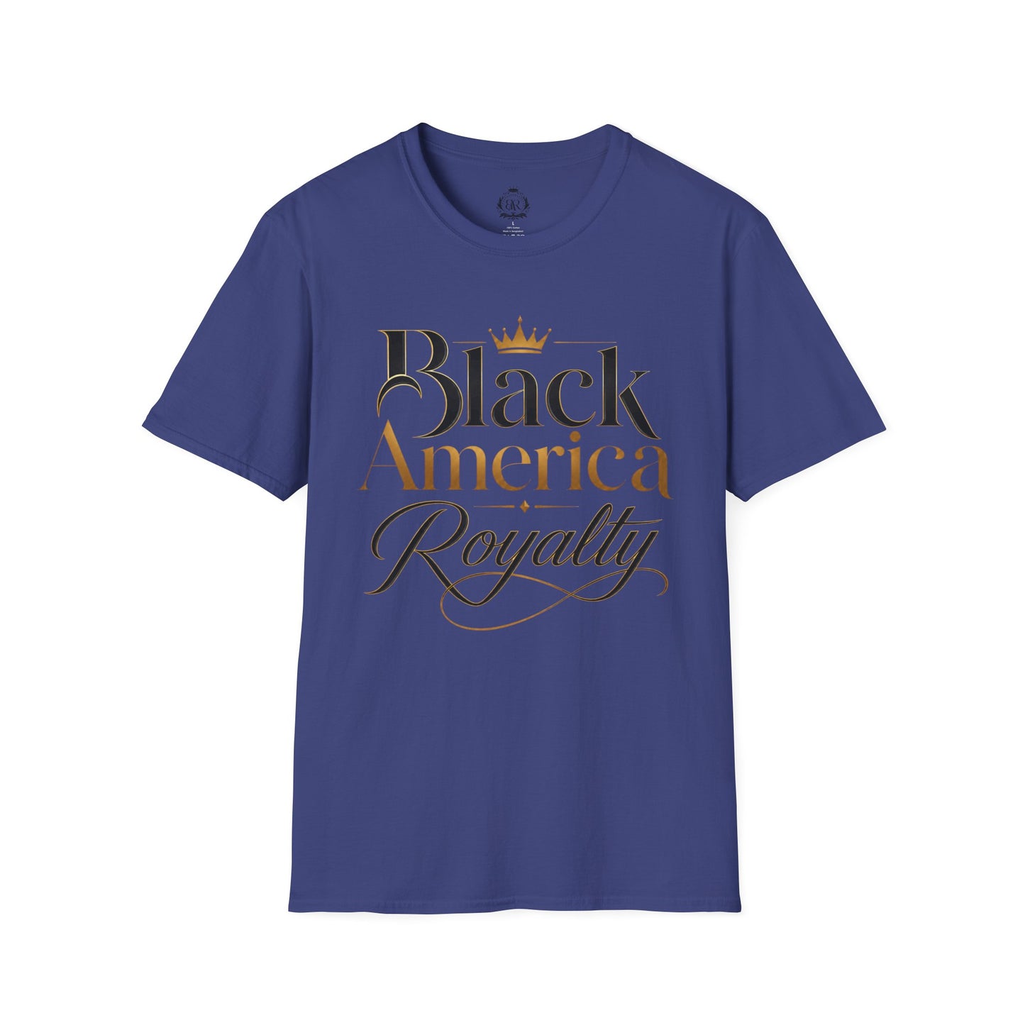 Black America Royalty Shirt, African American Pride Tee, Luxury Graphic T-Shirt, Melanin Culture Shirt, Unisex Softstyle Tee