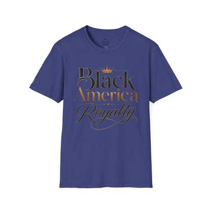 Black America Royalty Shirt, African American Pride Tee, Luxury Graphic T-Shirt, Melanin Culture Shirt, Unisex Softstyle Tee