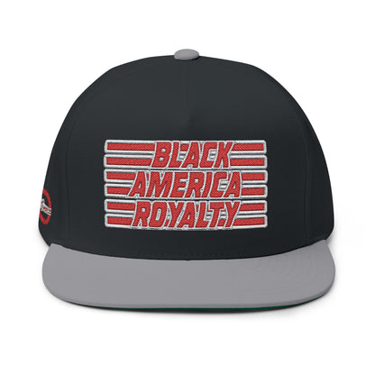 Black America Royalty Snapback Hat for Men Women, Embroidered Streetwear Cap, Adjustable 5-Panel Cotton Twill Hat