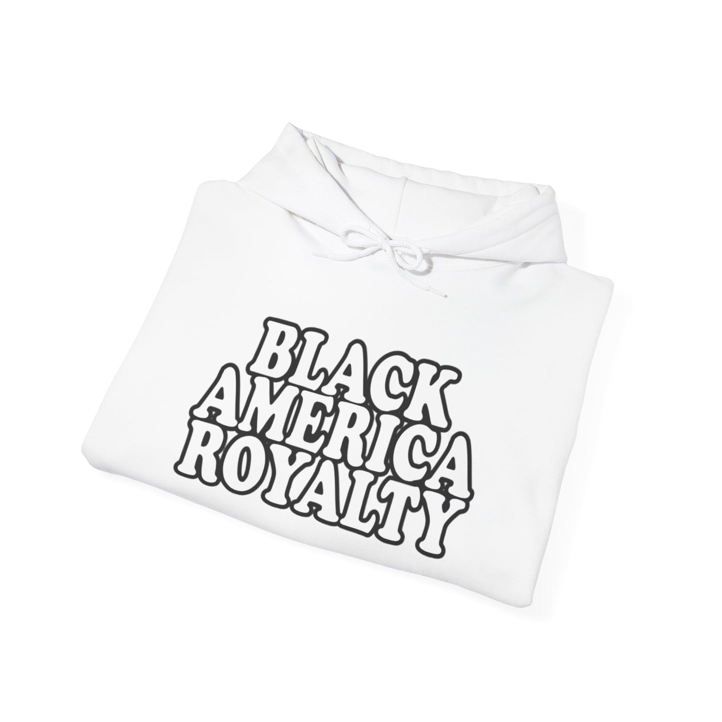 Black America Royalty Pullover Hoodie, Inspirational Streetwear Global Influence Graphic Hoodie, Unisex Hooded Sweatshirt