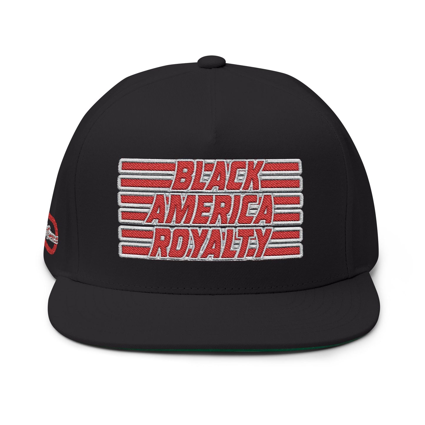 Black America Royalty Snapback Hat for Men Women, Embroidered Streetwear Cap, Adjustable 5-Panel Cotton Twill Hat