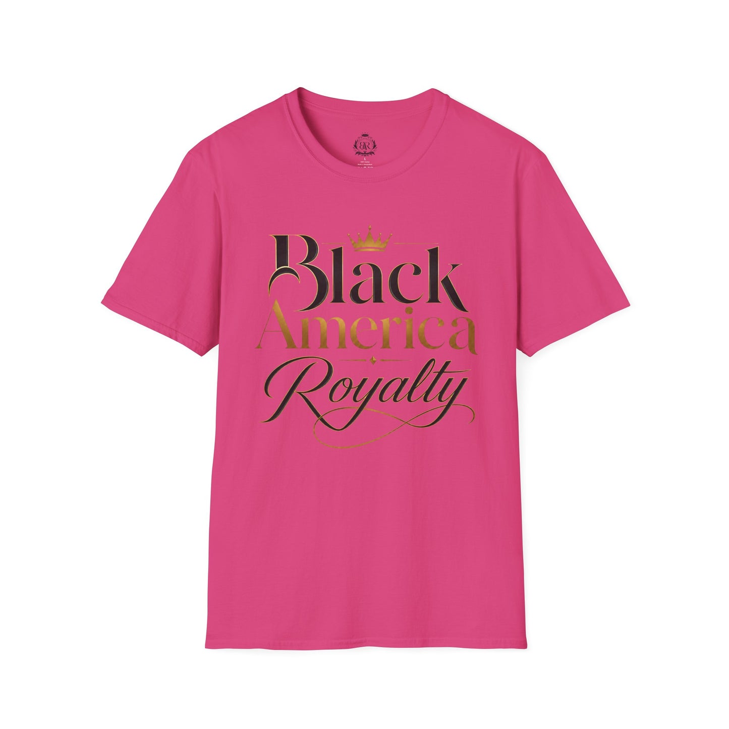 Black America Royalty Shirt, African American Pride Tee, Luxury Graphic T-Shirt, Melanin Culture Shirt, Unisex Softstyle Tee