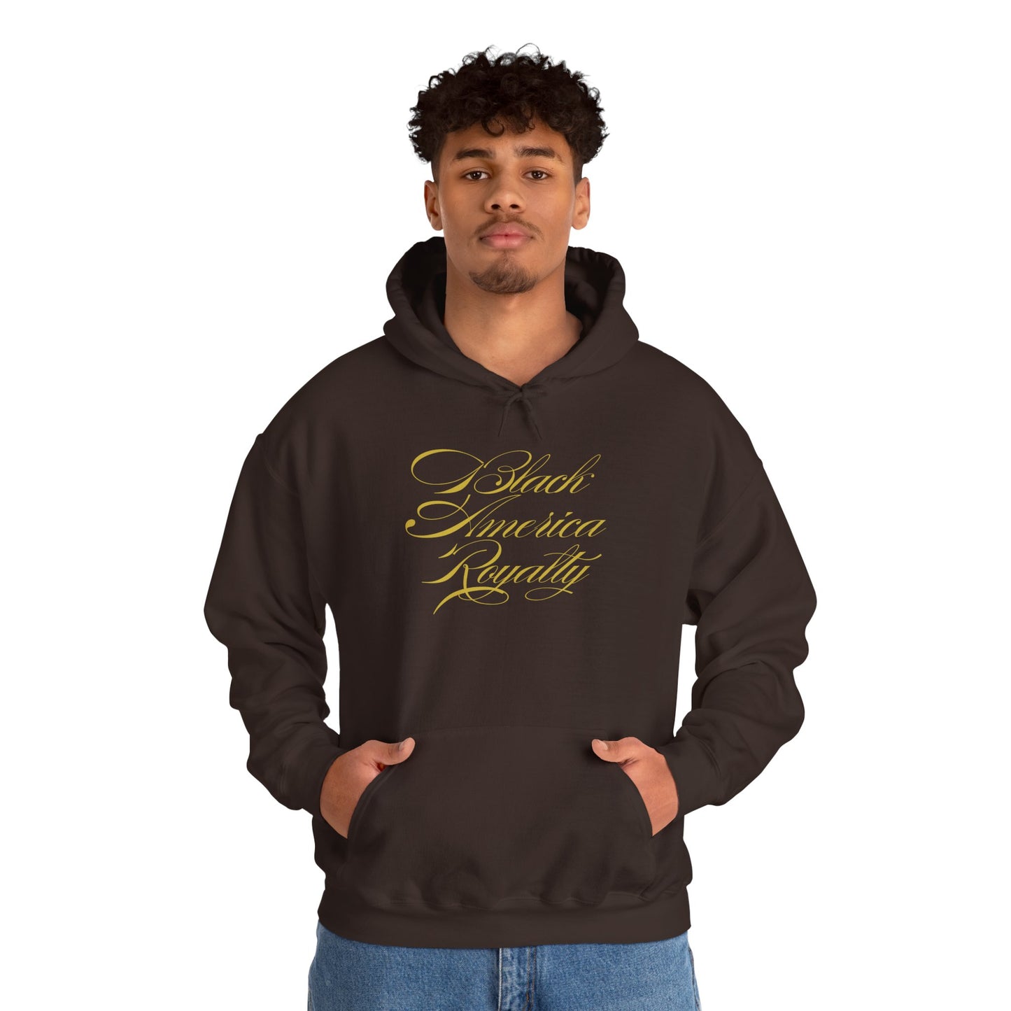 BAR Signature Pullover Hoodie - Gold Print – Premium Black Cultural Wear