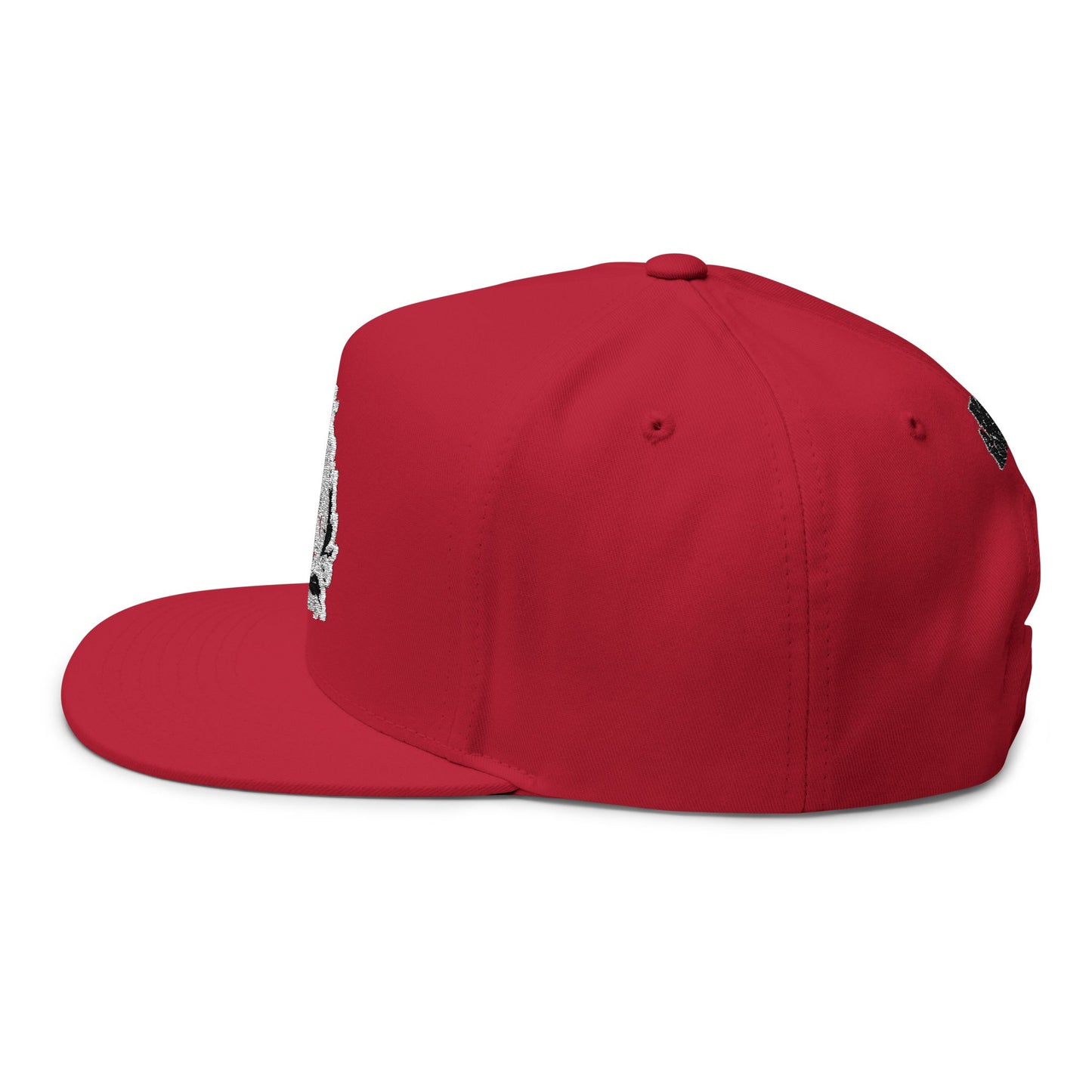 Monogram Crest Flat Bill Cap | Embroidered Logo Snapback
