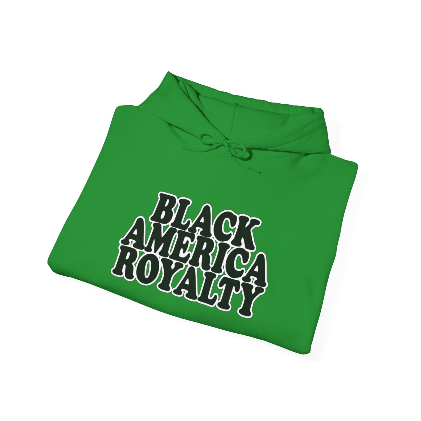 Black America Royalty Pullover Hoodie, Inspirational Streetwear Global Influence Graphic Hoodie, Unisex Hooded Sweatshirt