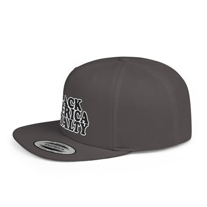 Snapback Hat — "Black America Royalty" Flat Bill Cap